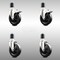 Service Caster 5 Inch 316SS Soft Rubber Swivel 1-7/8 Inch Stem Caster Lock Brake SCC, 2PK SCC-SS316TTLEX20S514-SRS-2-S-2-178 - alternate 1